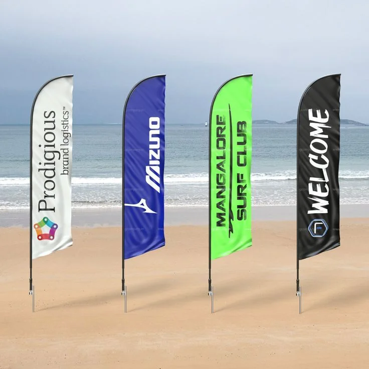 teardrop flying banner print Design 3